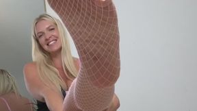 Giantess plays with tiny man