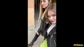 Vlogging Cuties Crash a Gangbang and Join the Fun