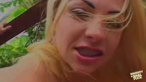 Hardcore Anal Sex on the Outdoor Balcony Made the Blonde Want to Taste His Load