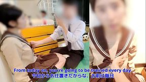 【ノーブラ制服】調教がエスカレートしハメ撮りへ｜呼び出された生徒｜教師の特別授業〜中出し