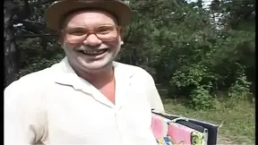 Teen Mariann Pisses and Fucks Horny Grandpa Outdoors