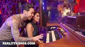 Tiny Brunette Knows How To Play With A Cock Better Than A Guitar With Ember Snow