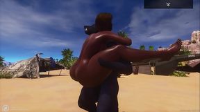 Wild Life - Big Juicy Ass Big Tit Curvy Black MILF (Indra) fucks a man dressed as a Wolf for Halloween. She fucks gest fucked hard and squirts all over his dick multiple times.