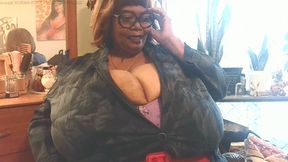 GODDESS NORMA STITZ POPPING OUT IN THE OFFICE