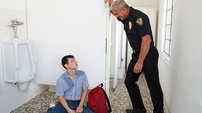 Horny Security Guard Makes Bullied Boy Suck His Cock In Exchange For Protection