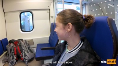 Real Public Blowjob in the Train