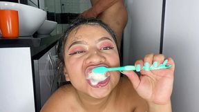 cum brushing and piss drinking