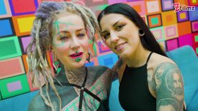 Dirty Goth &amp; Hippie Babes Crave Anal Pounding and Thick Facial Cumshots