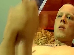 Deviant hillbilly Eric polishing his cock until cumming