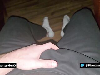 German Dominant with perspired white Puma socks.. intensive smell.. knob leaking & hard wanking