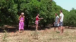 Margo & Aspen & Jocelyn in hot Darling gives head in an outdoor sex scene