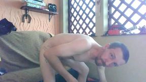 My shaving of my legs, ass and cock