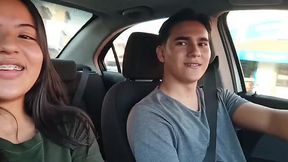 My latina girlfriend with big boobs gets horny on the way home and start a passionate sex as soon as we arrive