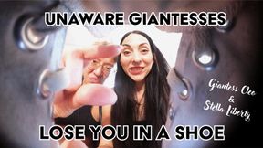 Unaware Giantess Cleo & Stella Liberty Lose Their Room Mate in a Shoe - You shrunk yourself and your room mates are about to take a walk but you are hiding in a sneaker - HD MP4