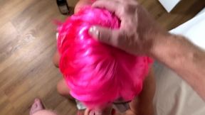 pov glasses bj & handjob - cum on my face from above. lenushka doll