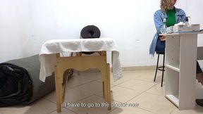 real examination of anal touch in a woman by the proctologist.