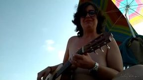 En la playa