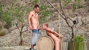 Tied up twink dominated over by kinky Legal-age maledom