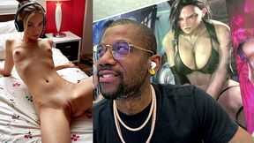 tight white bald pussy teen stepdaughter training her pussy for stepdaddy, ai generated