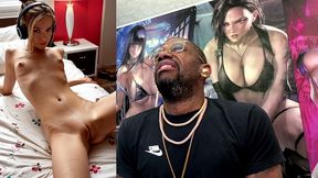 tight white bald pussy teen stepdaughter training her pussy for stepdaddy, ai generated