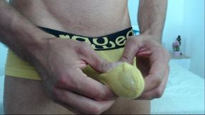 Peter Cims at 5:00... Through His Yellow Briefs