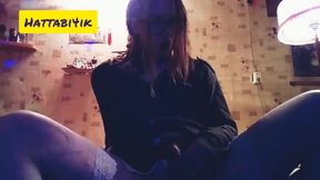 Cute Trap Gets Destroyed By His Own Messy Piss Piss and Cumshot
