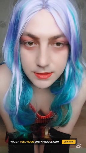 BBW Blonde Ladyboy Femboy Model Cosplayer