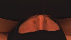 Mouth fart black short and nude