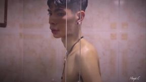 POV you'_re spying this hot latino twink while he'_s taking a shower