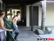 Behind the scenes of a playful spanking foursome by the pool