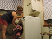 He bought me a new washer/dryer set and we tested it out on spin cycle