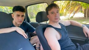 Latino Twinks 18+ Eagerly Seek Wild Public Sex with Their Sexy Cab Driver