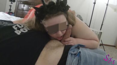 Squeezing my stepsis oozing curvy ass so full of cum it drips out Halloween night
