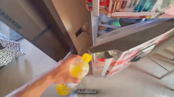 Jhonbiancoworld's Big Cock POV: Roommate Blowjob Ends in Cumming on Her Tits