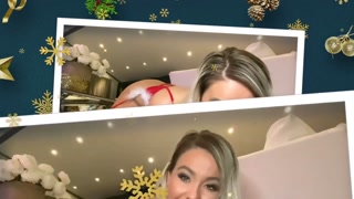 Santa’s naughty girl gives JOI