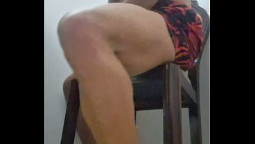 Masturbating my Big dick in a chair - sexy Boy