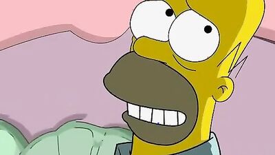 Watch Marge from Simpson'spsons slurp on a fat cock and take it deep in her wet pussy