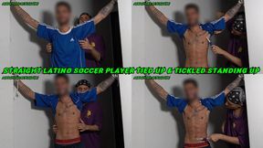 Straight Latino Soccer Player Tied Up And Tickled Standing Up