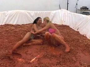 Angel Dark Goes Mud Wrestling