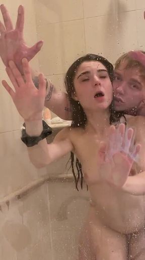 Gorgeous Teen Gets Fucked Like a Toy in the Shower - Megan Marx