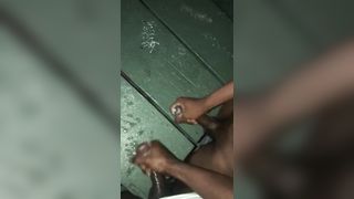 Ebony teenagers spray on park bench