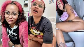 toilet farting intimate compilation bloated belly, naked farts, public toilet and pee