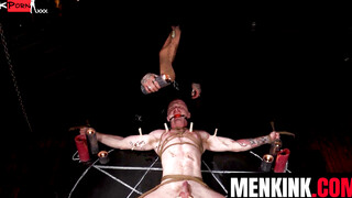 Bald Dominant Gunner Stones Submissive Slave Training - Extreme Bondage & Fisting