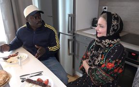 Hijabi Wife Invited Her Husband's BBC Friend Over for Arabic Kebab