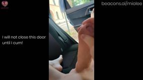 Risky flashing for Strangers almost caught And Cumshot