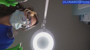 4 min POV Mean Naughty hygienist Luna makes fun of you, and then decided to jerk you off while making fun of you