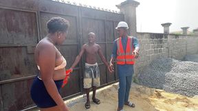 at the construction site, took a cheap slut behind the building site and fucked her doggystyle