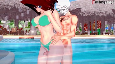 Anzu Mazaki (Tea Gardner) Pool - Red 1 - Yu-gi-Oh - Full And Full POV on Sheer or PTRN: Fantasyking3