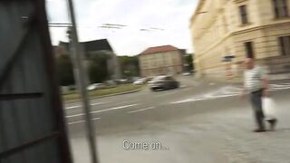 Amazing natural Czech model is offered cash for BOMBSHELL public sex