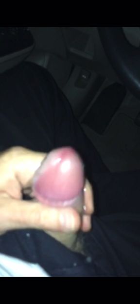 Cumshot in the car